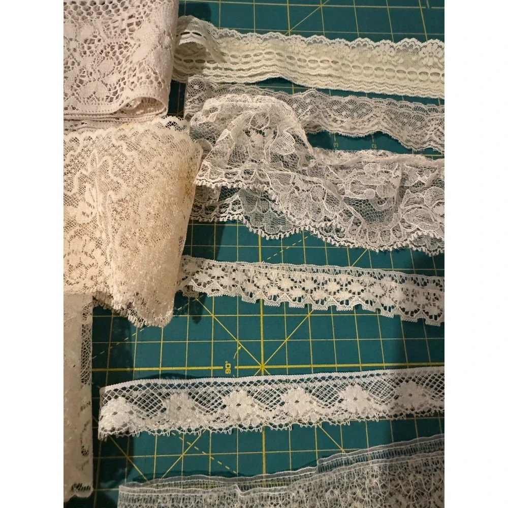Lace trim Ivory / Cream lot of 20 yards vintage & modern DIY Slow Sew Journal